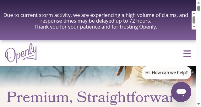 Screenshot of openly.com