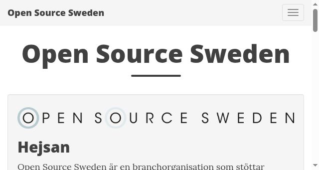 Screenshot of opensourcesweden.org