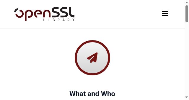 Screenshot of openssl-library.org