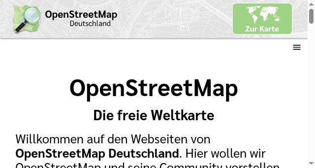 Screenshot of openstreetmap.de