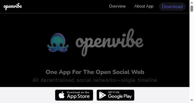 Screenshot of openvibe.social