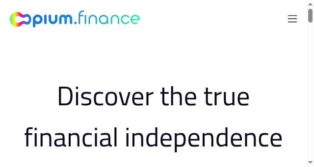Screenshot of opium.finance
