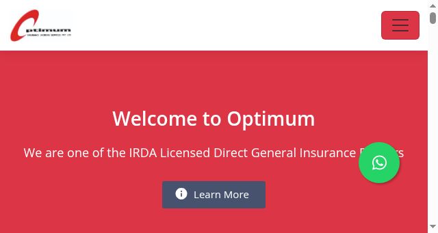 Screenshot of optimuminsurance.co.in