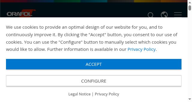 Screenshot of orafol.com