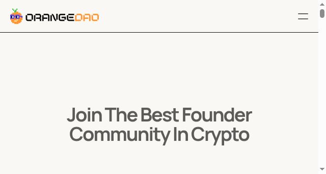 Screenshot of orangedao.xyz