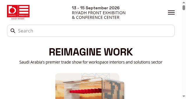 Screenshot of orgatec-workspace-saudi.com