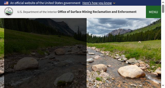 Screenshot of osmre.gov