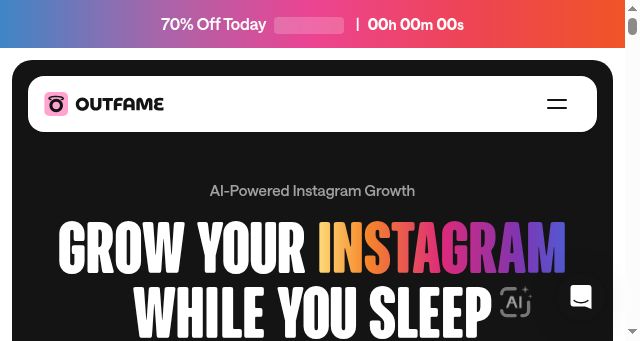 Screenshot of outfame.com