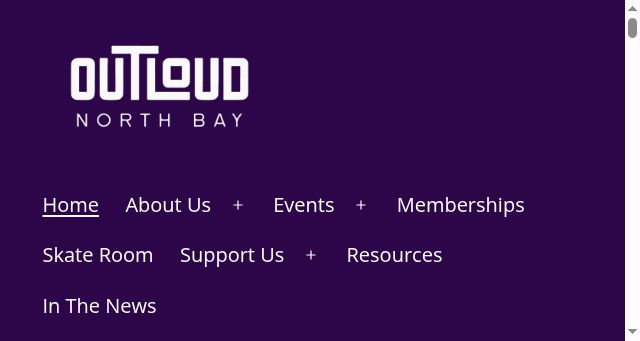 Screenshot of outloudnorthbay.com