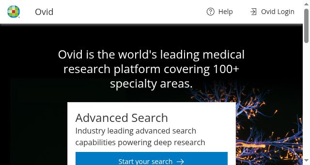 Screenshot of ovid.com