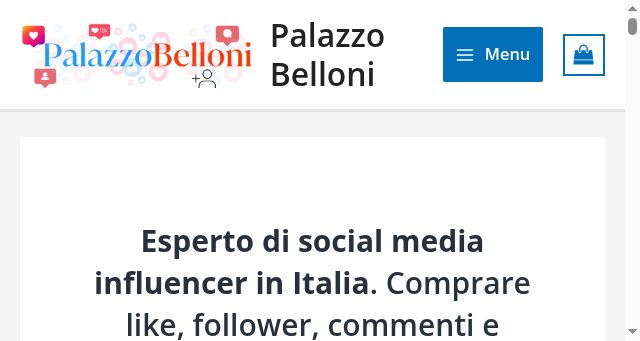 Screenshot of palazzobelloni.com
