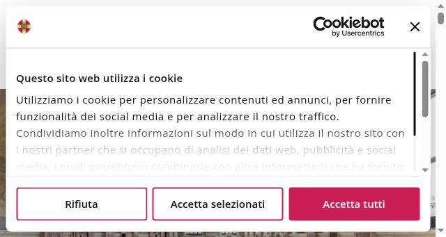 Screenshot of palazzoreenzo.com