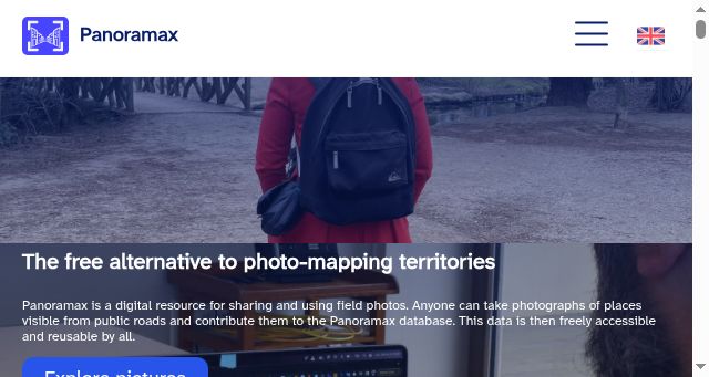 Screenshot of panoramax.fr