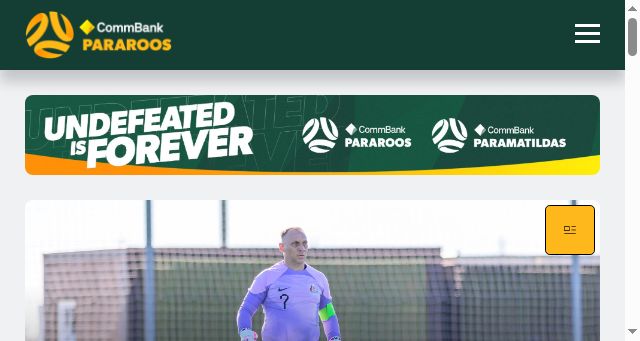 Screenshot of pararoos.com.au