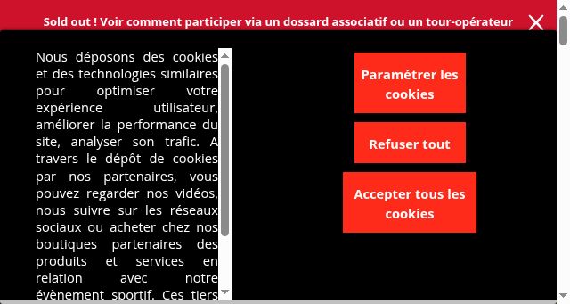 Screenshot of parisroubaixchallenge.com