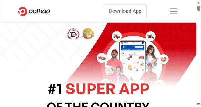 Screenshot of pathao.com