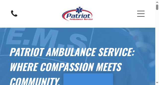 Screenshot of patriotambulance.net