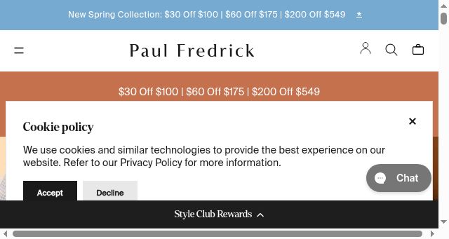 Screenshot of paulfredrick.com
