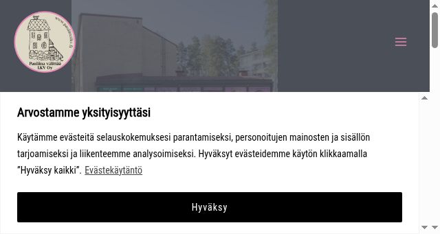 Screenshot of pauliinalkv.fi