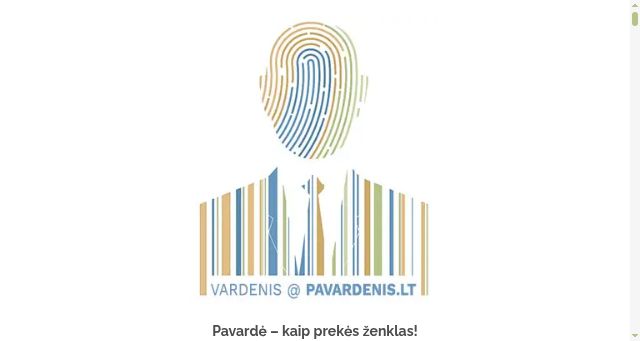 Screenshot of pavardenis.lt