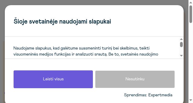 Screenshot of pazinimomedis.lt