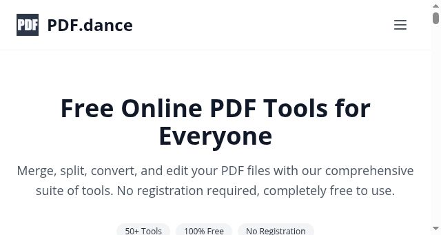 Screenshot of pdfdance.com