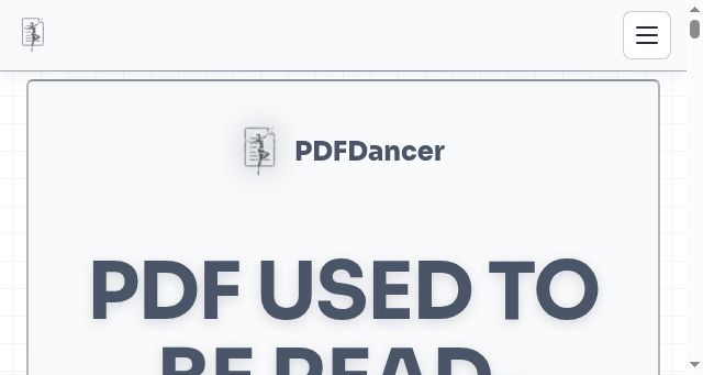 Screenshot of pdfdancer.com