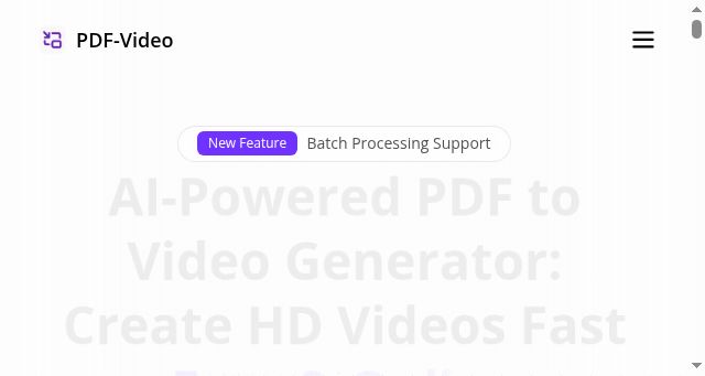 Screenshot of pdfvideo.org