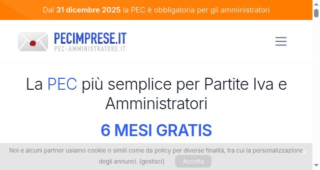 Screenshot of pecimprese.it