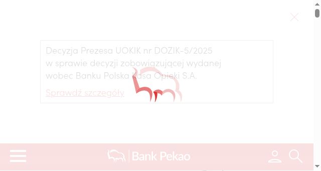 Screenshot of pekao.com.pl