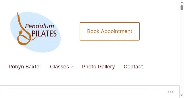 Screenshot of pendulumpilates.ca