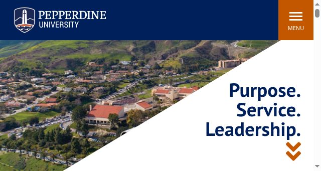Screenshot of pepperdine.edu