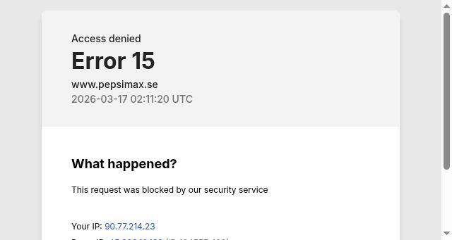 Screenshot of pepsimax.se