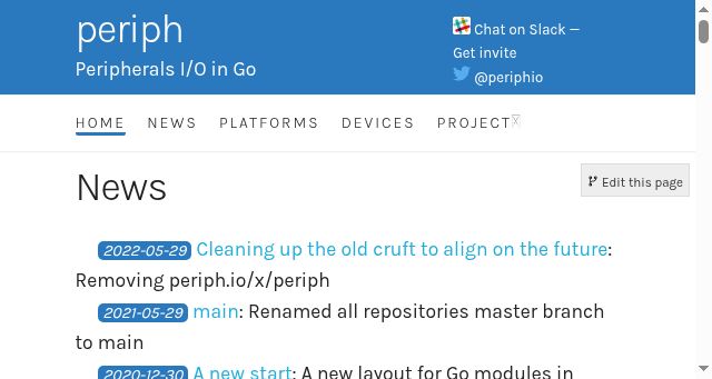 Screenshot of periph.io