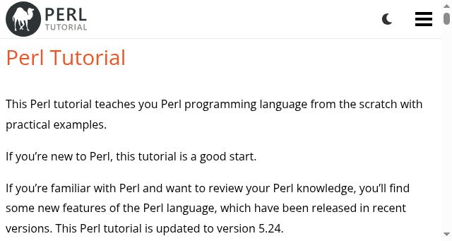 Screenshot of perltutorial.org