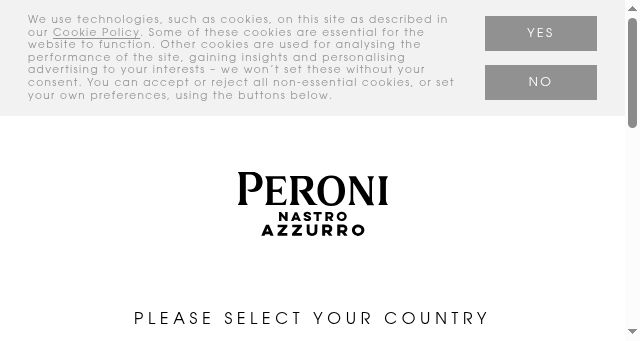 Screenshot of peroniitalia.com