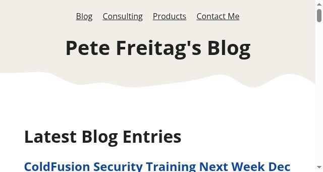 Screenshot of petefreitag.com