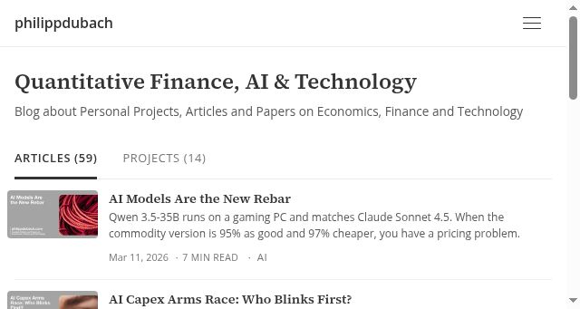 Screenshot of philippdubach.com