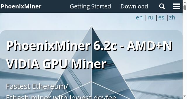 Screenshot of phoenixminer.org