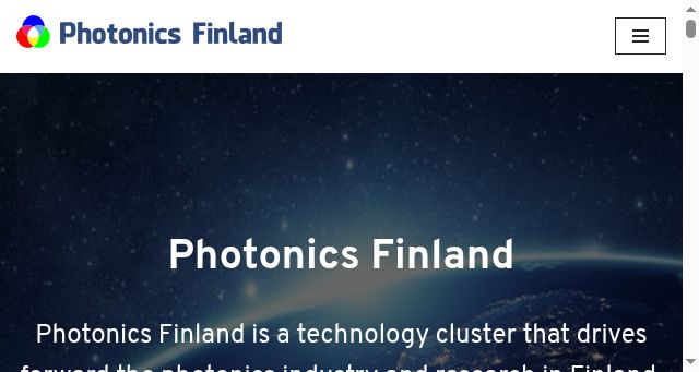 Screenshot of photonics.fi