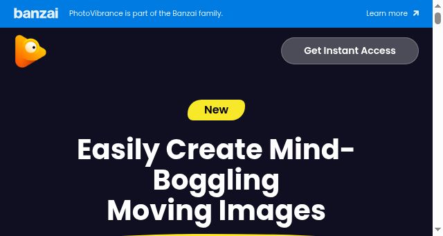 Screenshot of photovibrance.io