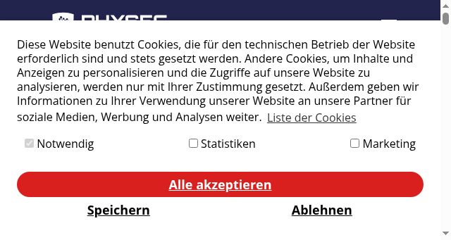Screenshot of physec.de