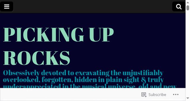 Screenshot of pickinguprocks.com