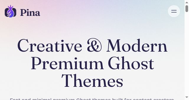 Screenshot of pinathemes.com
