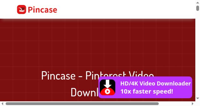 Screenshot of pincase.xyz