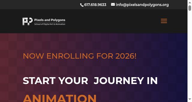 Screenshot of pixelsandpolygons.org