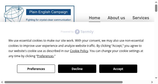Screenshot of plainenglish.co.uk