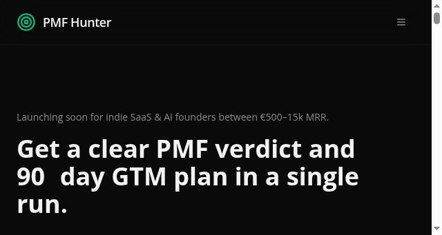 Screenshot of pmfhunter.com