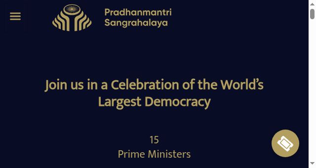 Screenshot of pmsangrahalaya.gov.in