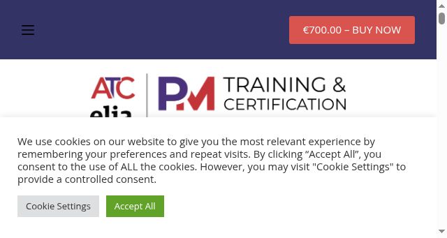 Screenshot of pmtraining.pro